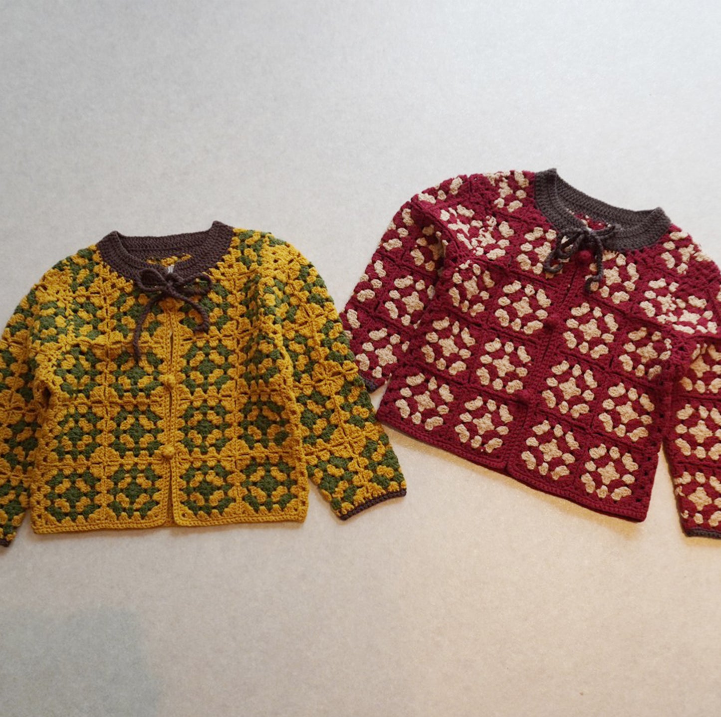 &pal - crochet knit cardigan<terracotta>