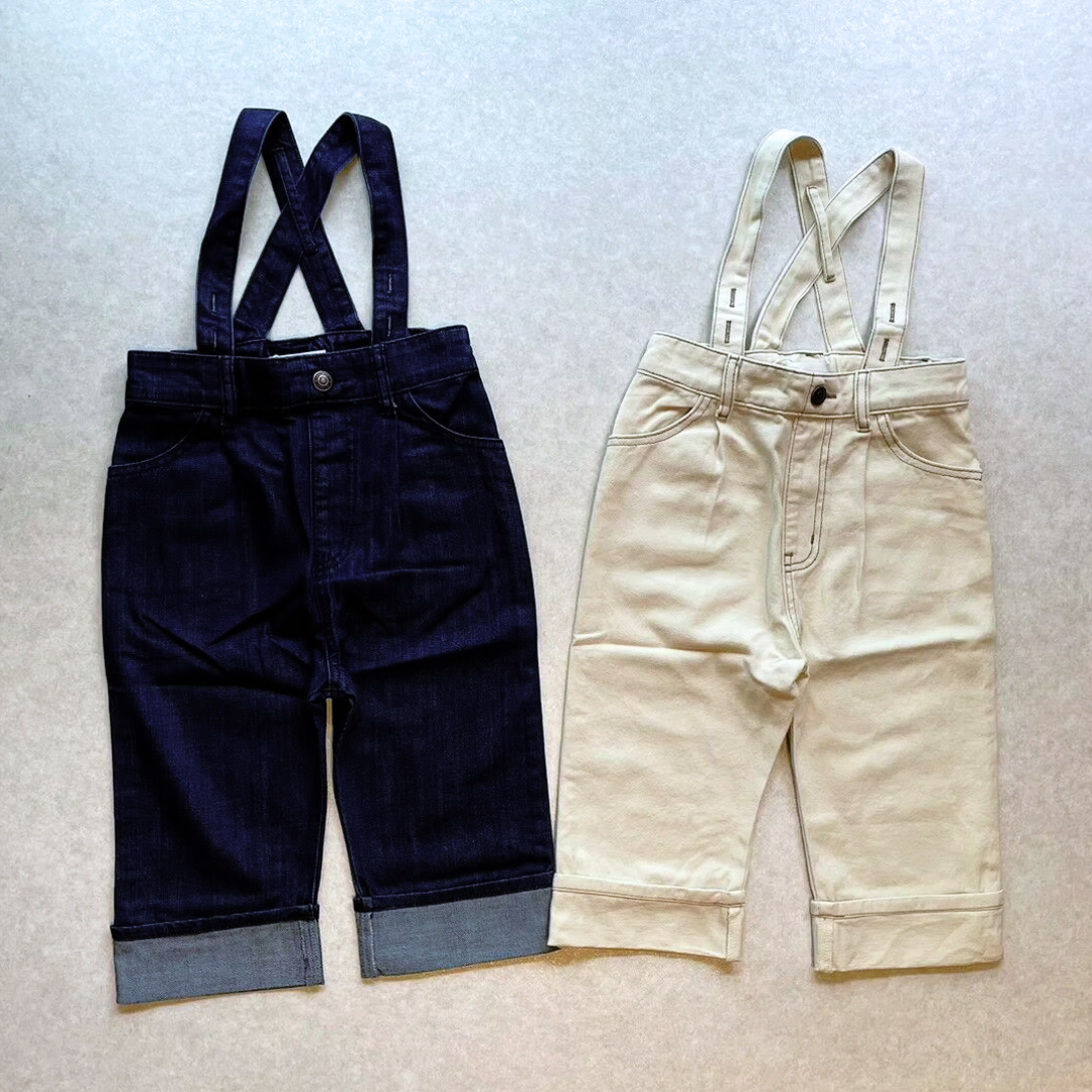 【預購】&pal - roll-up wide salopette