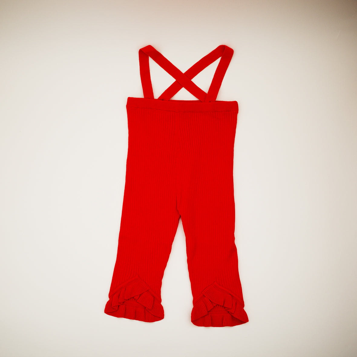 süß - Frilled Knit Unitard<TOMATO RED>