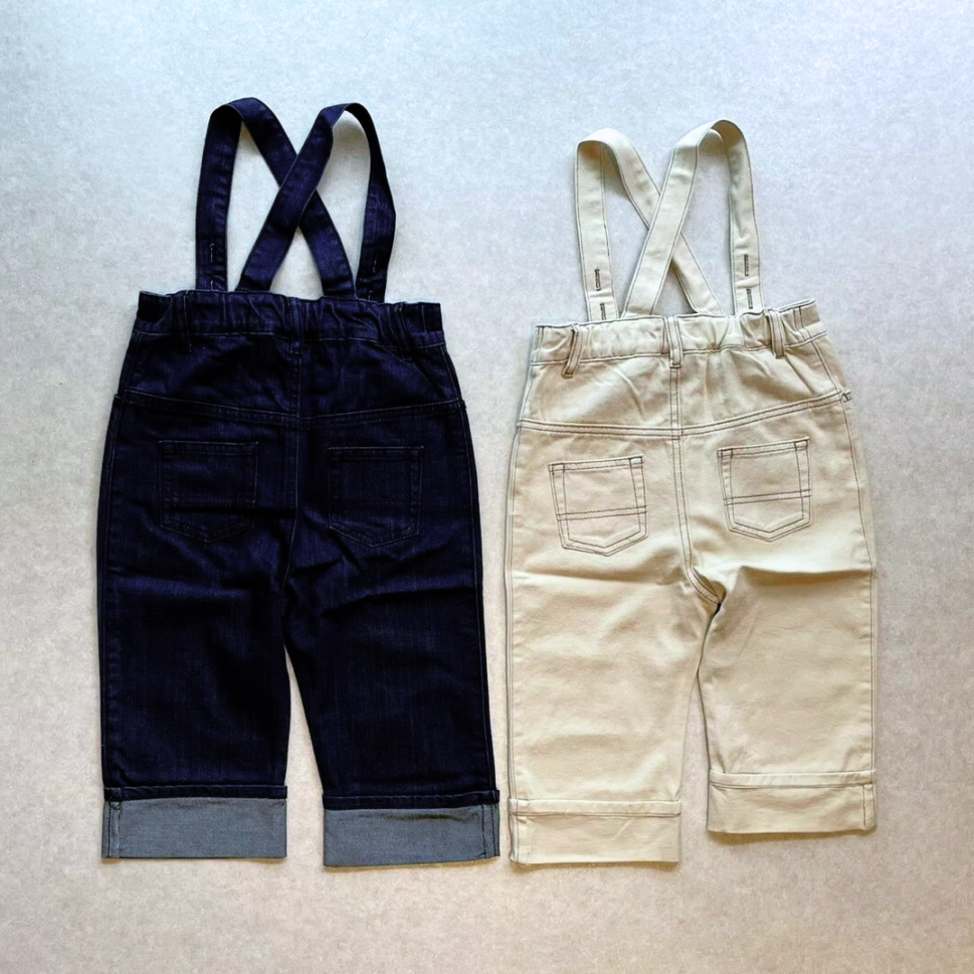 【預購】&pal - roll-up wide salopette