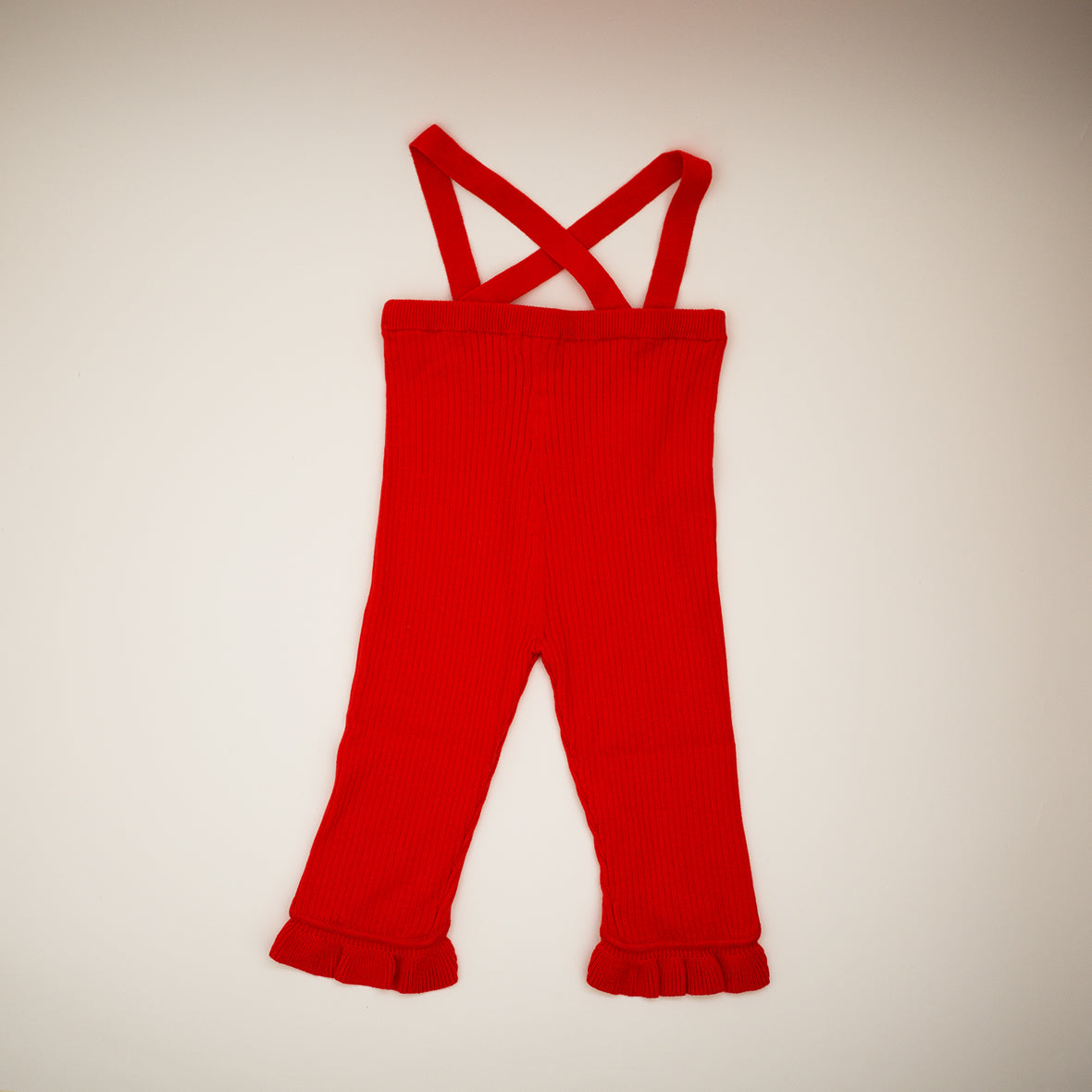 süß - Frilled Knit Unitard<TOMATO RED>