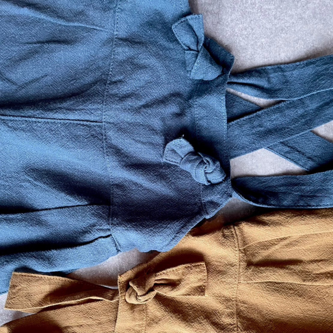 【預購】&pal - linen salopette<blue>