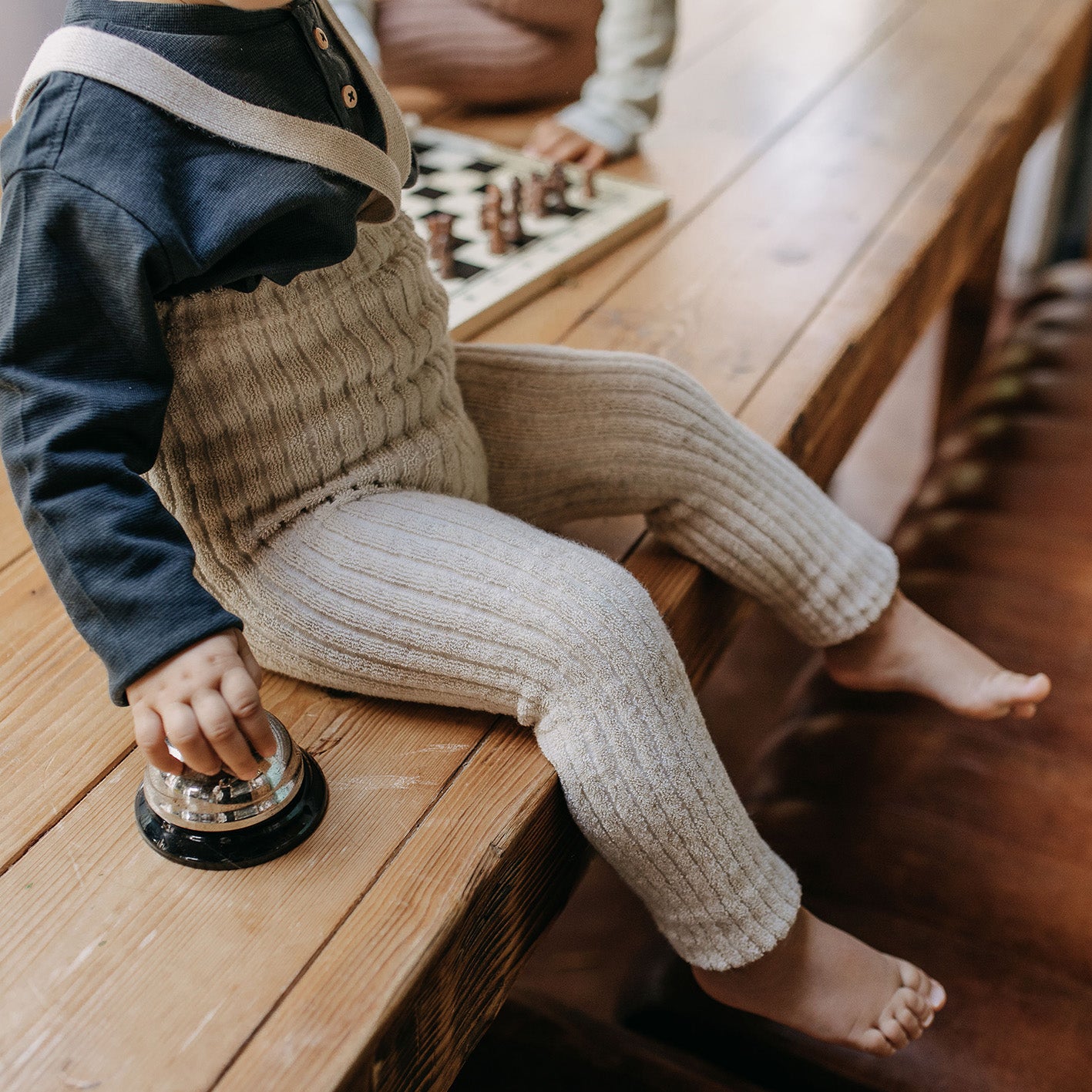 Silly Silas - Granny Teddy Footless 復古泰迪吊帶褲 <Cream Blend>