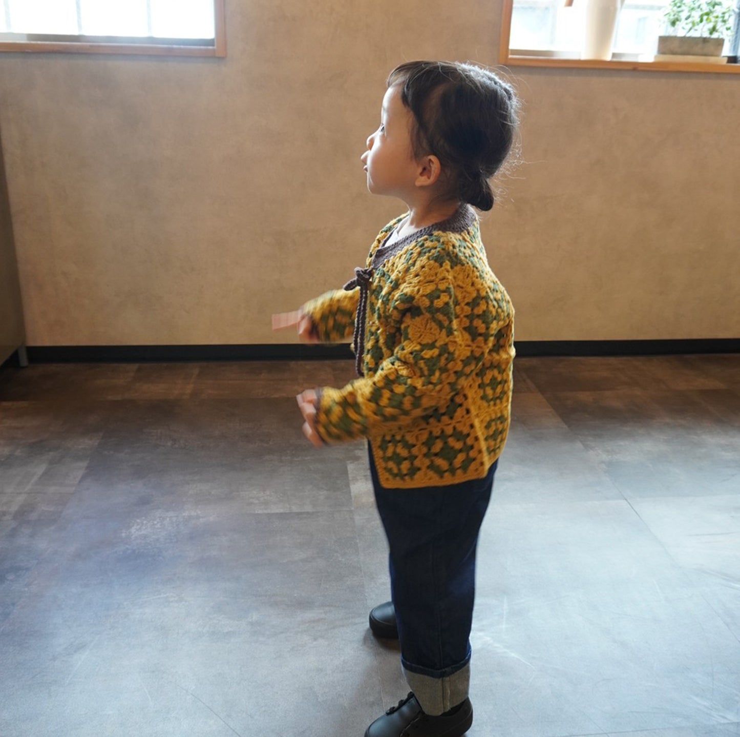 &pal - crochet knit cardigan<terracotta>