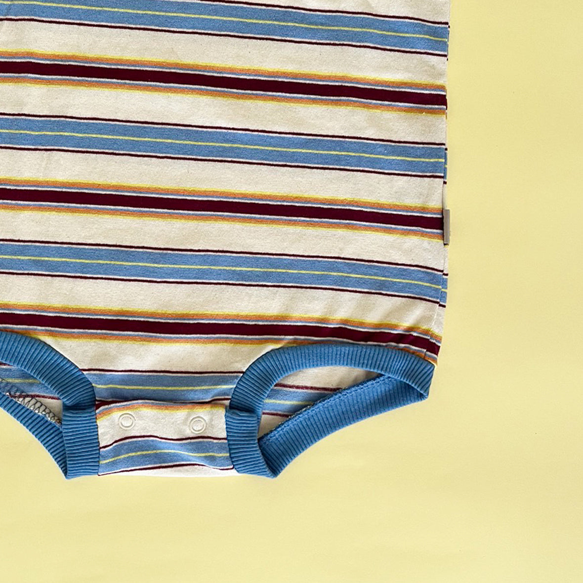 【30%OFF】&pal - multi summer border nosleeve rompus<blue>