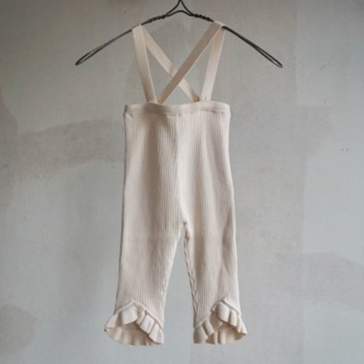 süß - Frilled Knit Unitard<ECRU>