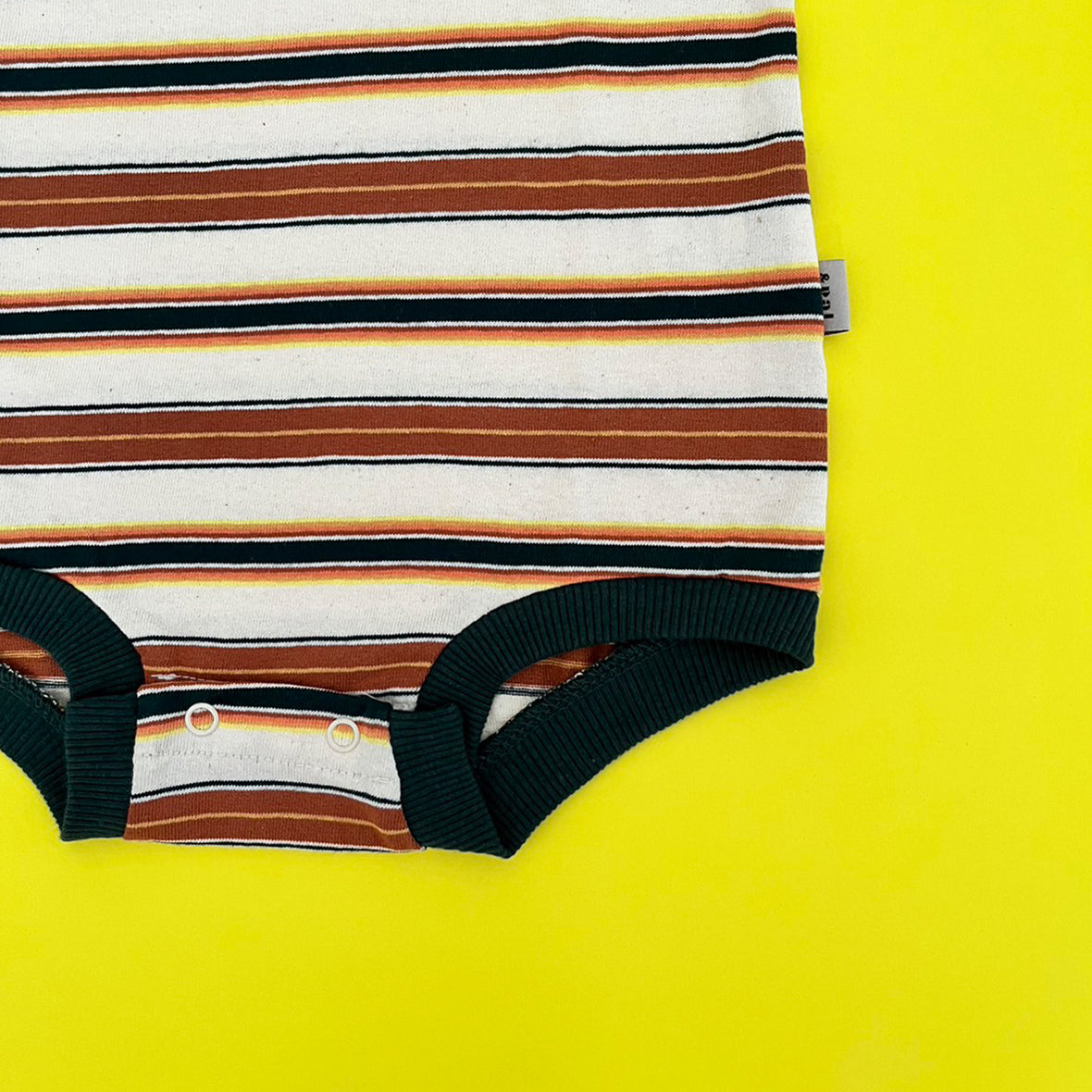 【30%OFF】&pal - multi summer border nosleeve rompus<brown>