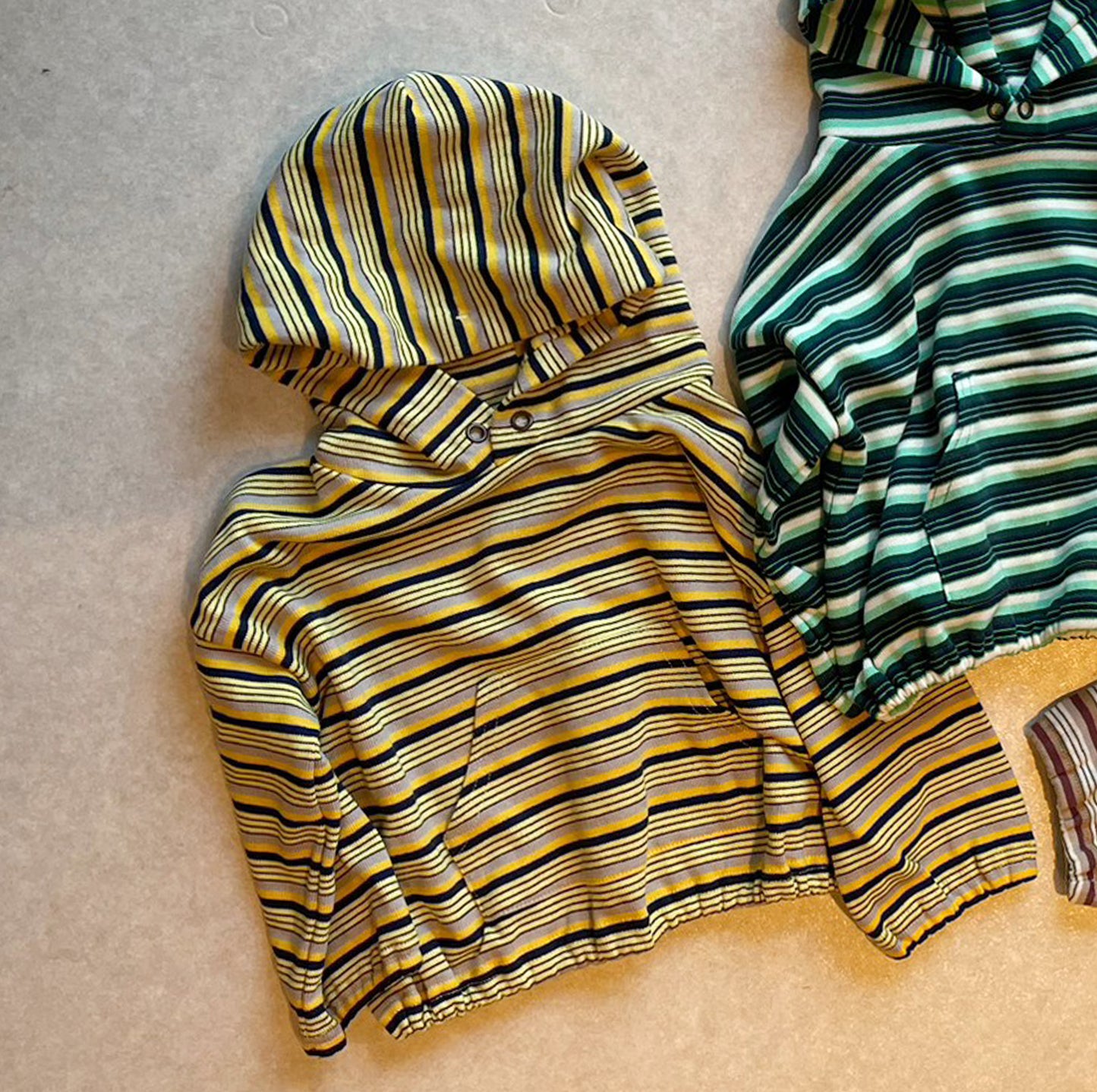 【30%OFF】&pal - Multi border sweat hoodie<yellow>