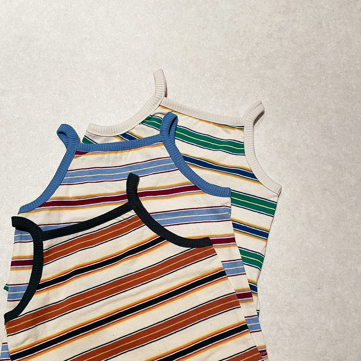 【30%OFF】&pal - multi border one-piece<brown>