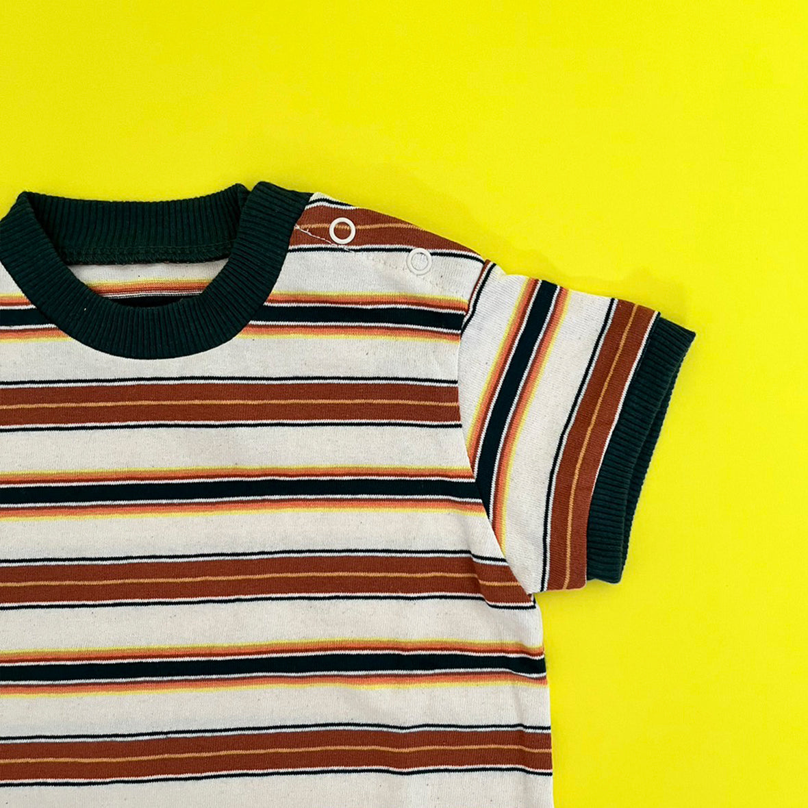 【30%OFF】&pal - multi summer border nosleeve rompus<brown>