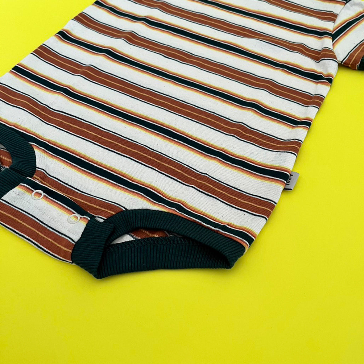 【30%OFF】&pal - multi summer border nosleeve rompus<brown>