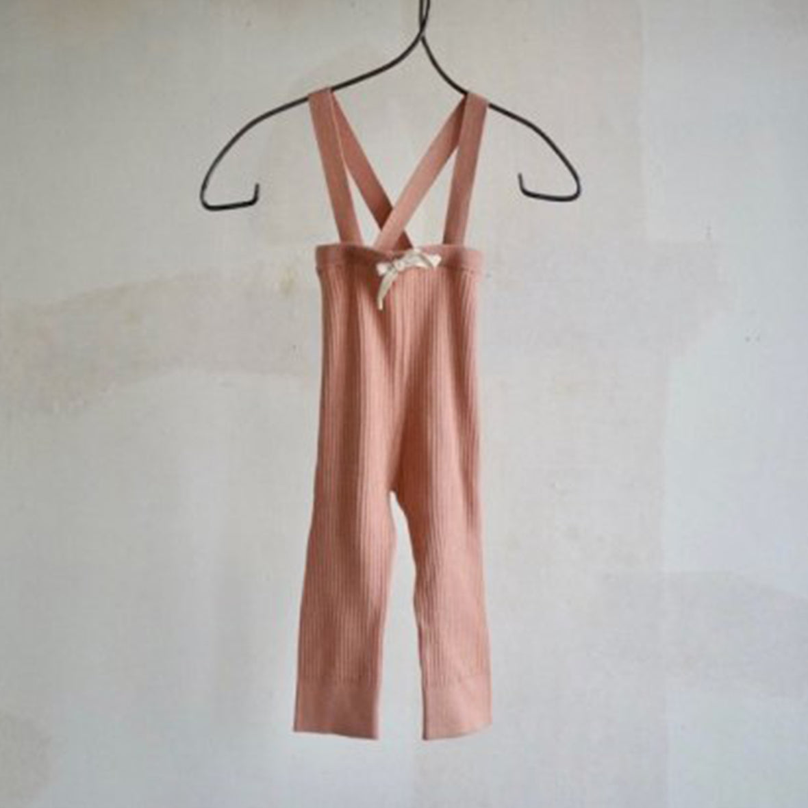 【預購】süß - Knit Unitard Patched on Hip<SALMON>