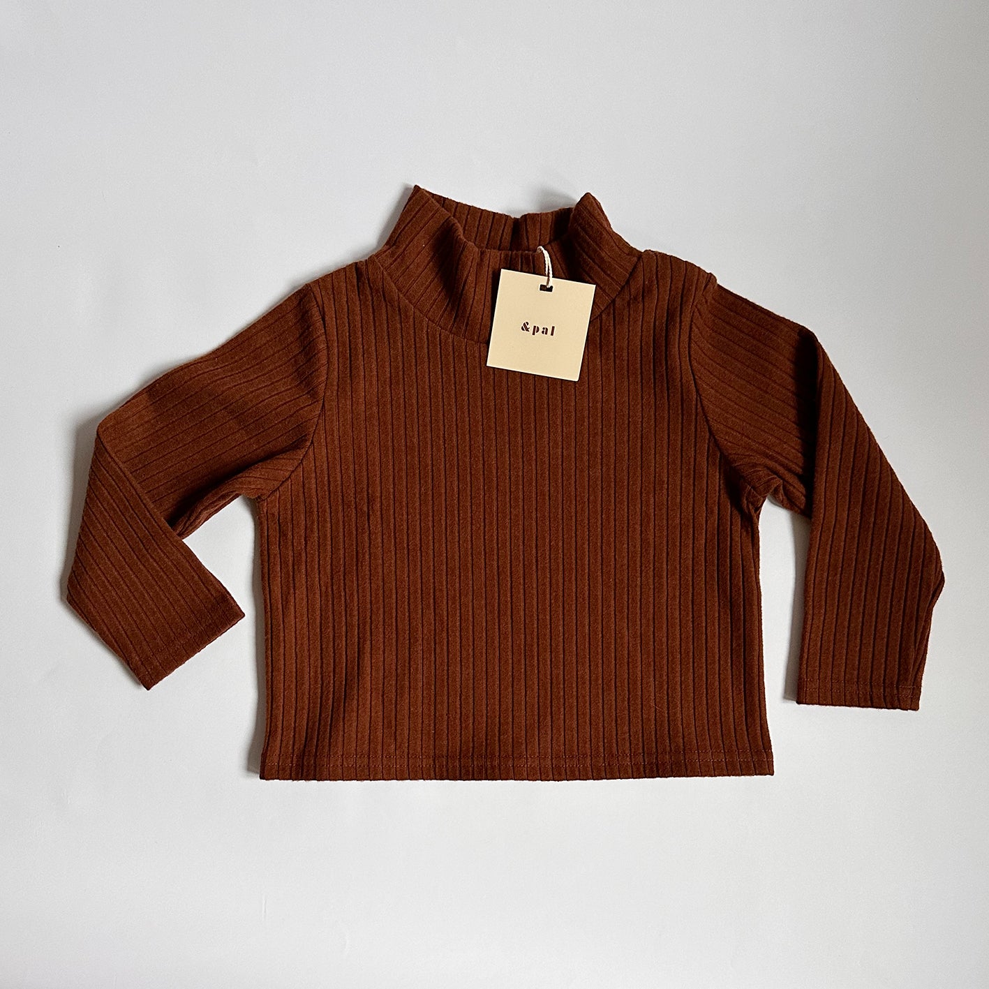 【30%OFF】&pal - Lib turtle tops<brown>