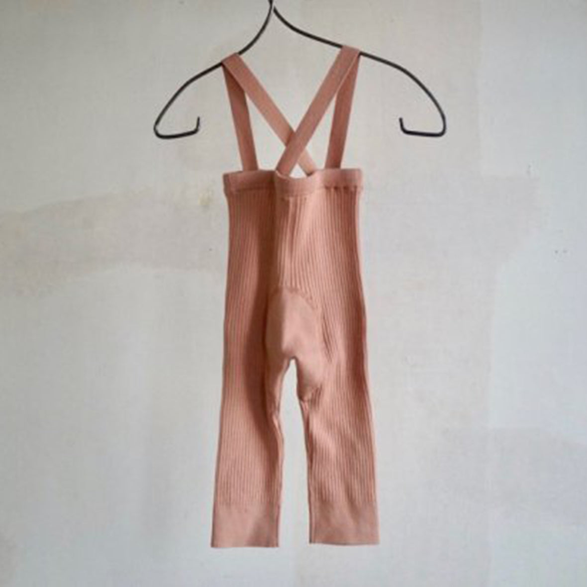 【預購】süß - Knit Unitard Patched on Hip<SALMON>