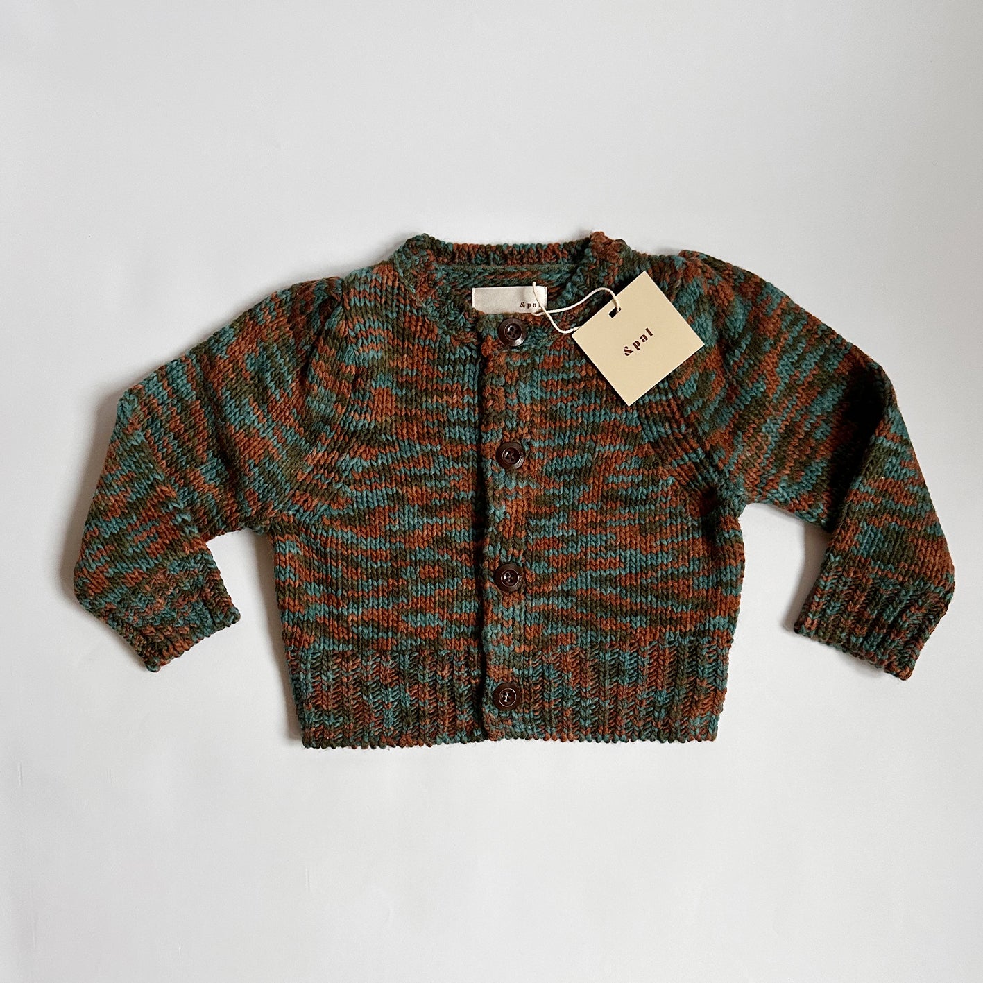 【30%OFF】&pal - mix knit cardigan<khaki>