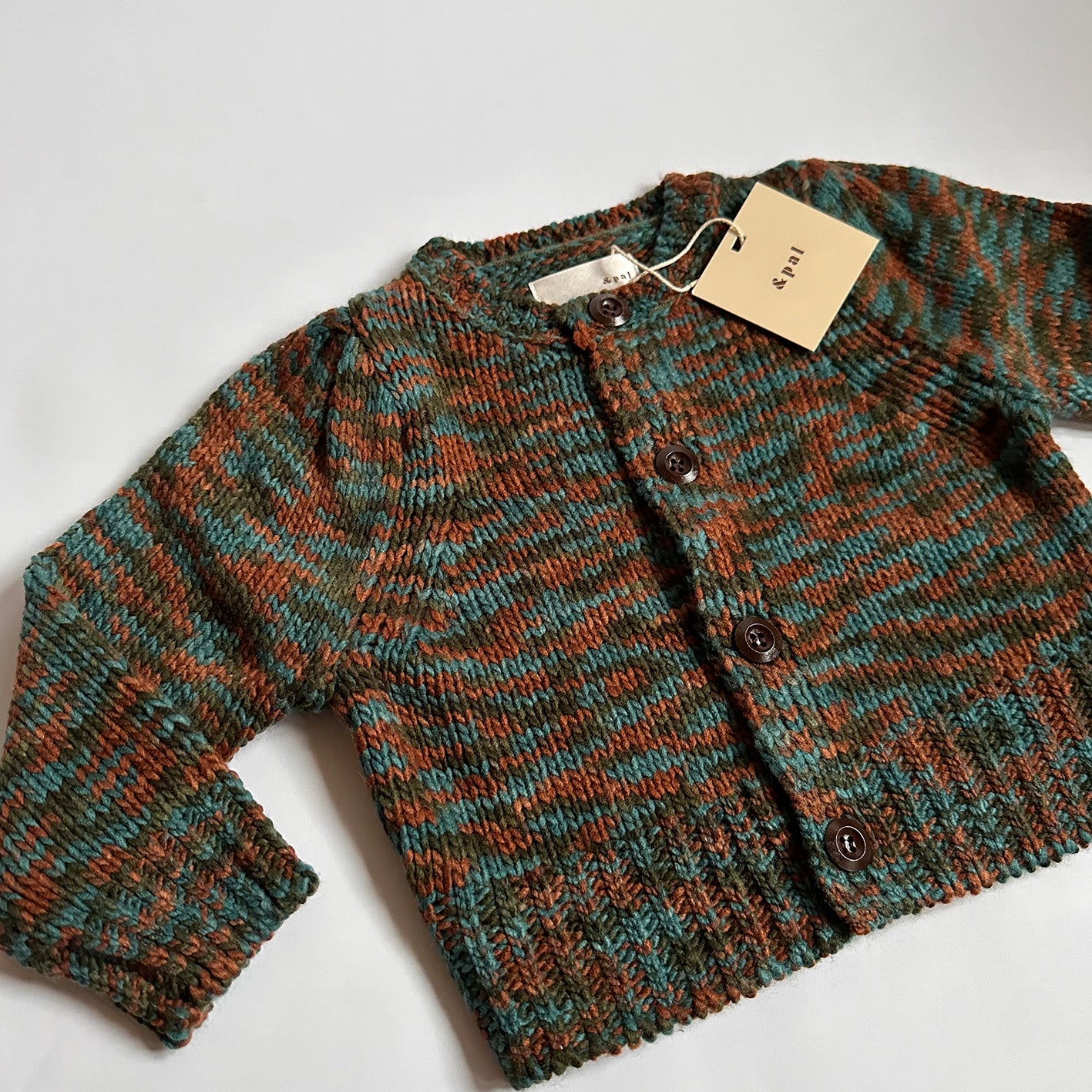 【30%OFF】&pal - mix knit cardigan<khaki>
