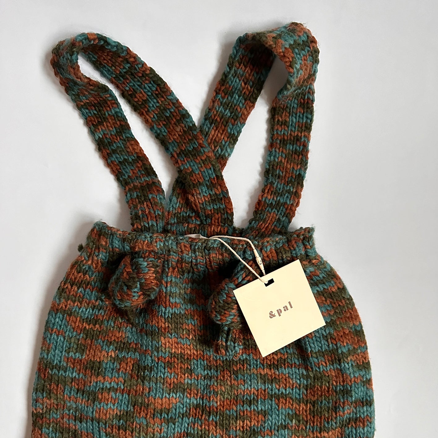 【30%OFF】&pal - mix knit salopette<khaki>