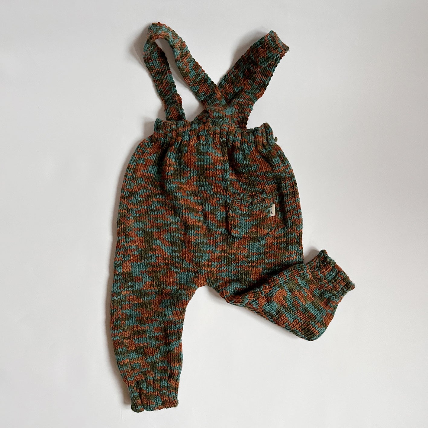 【30%OFF】&pal - mix knit salopette<khaki>