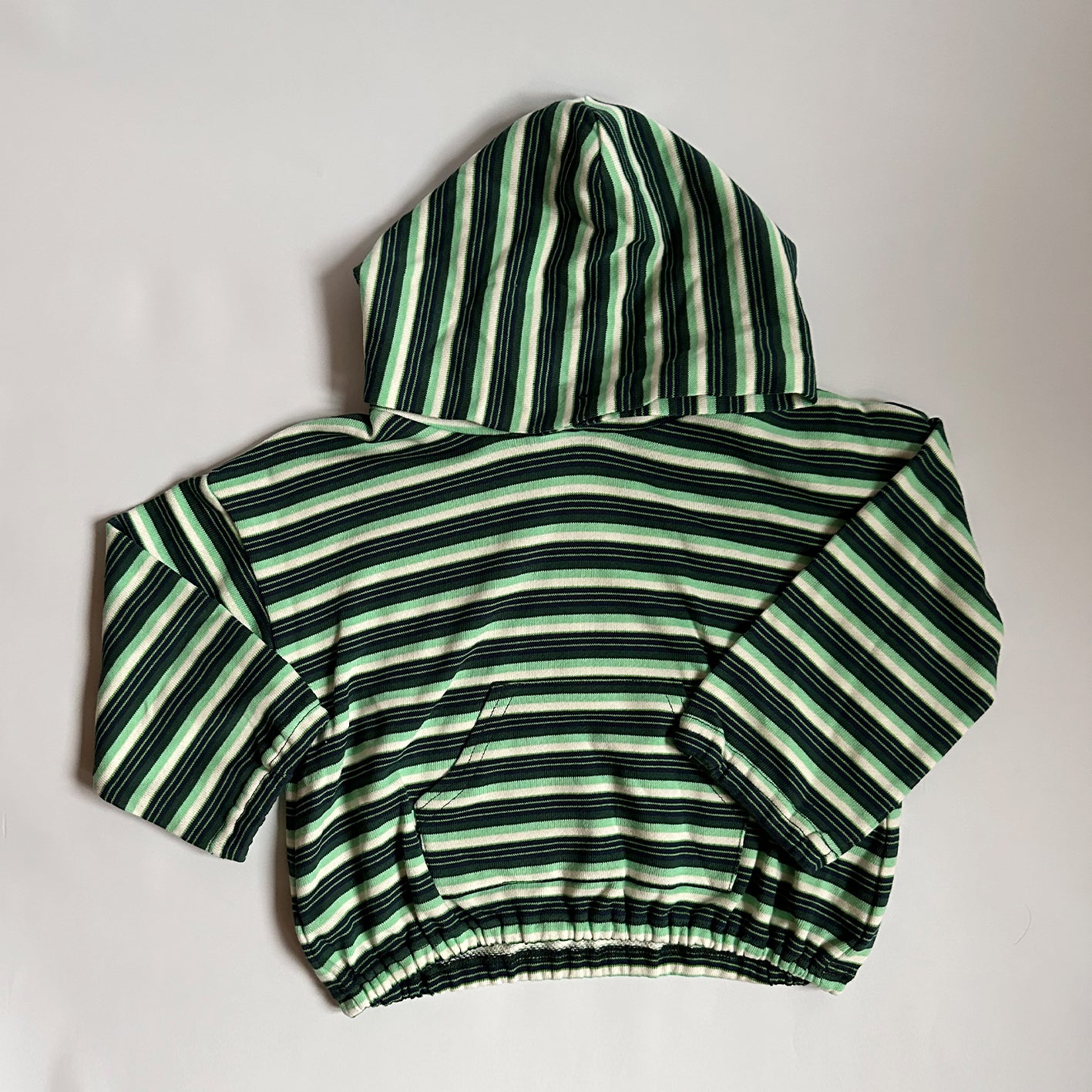 【30%OFF】&pal - Multi border sweat hoodie<green>