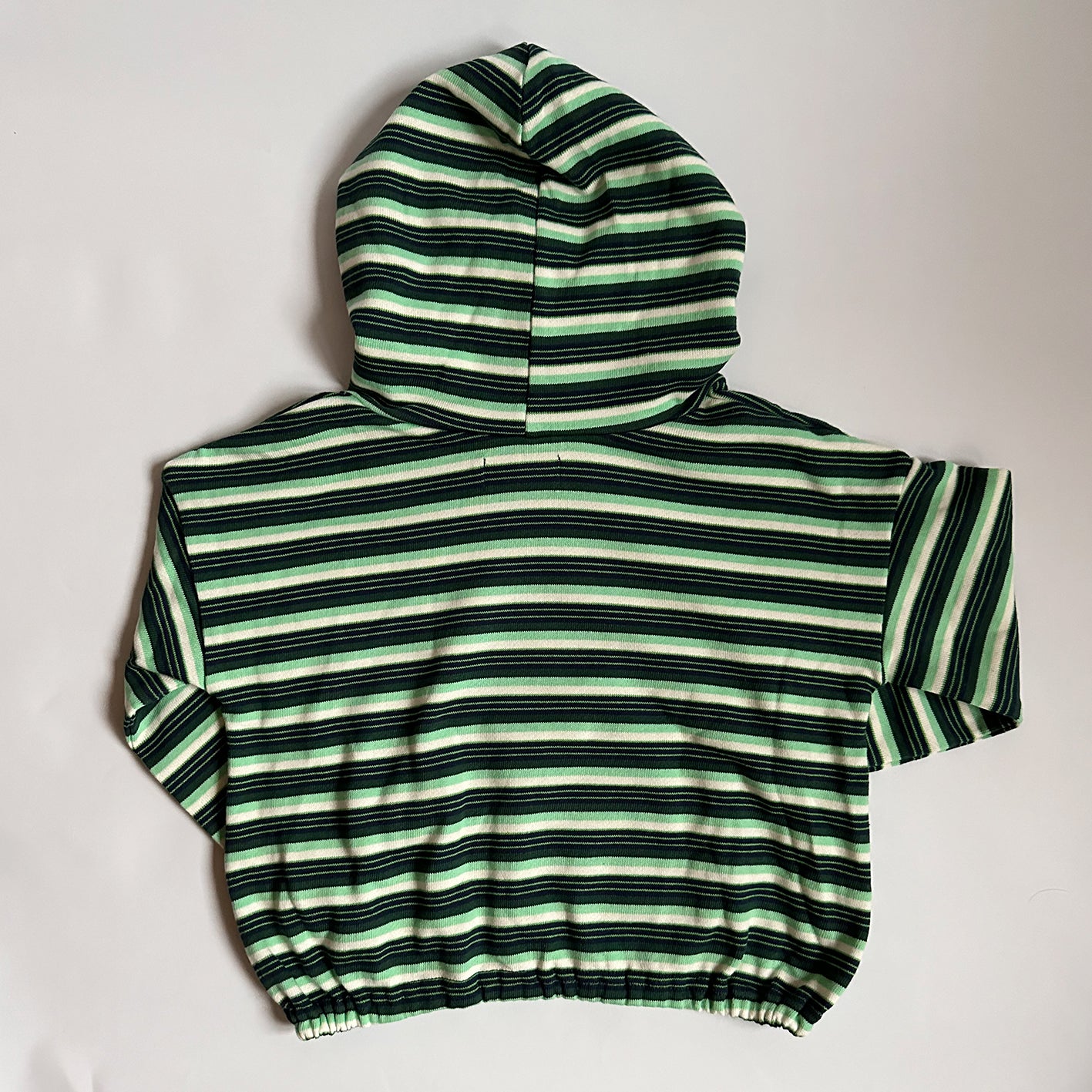 【30%OFF】&pal - Multi border sweat hoodie<green>