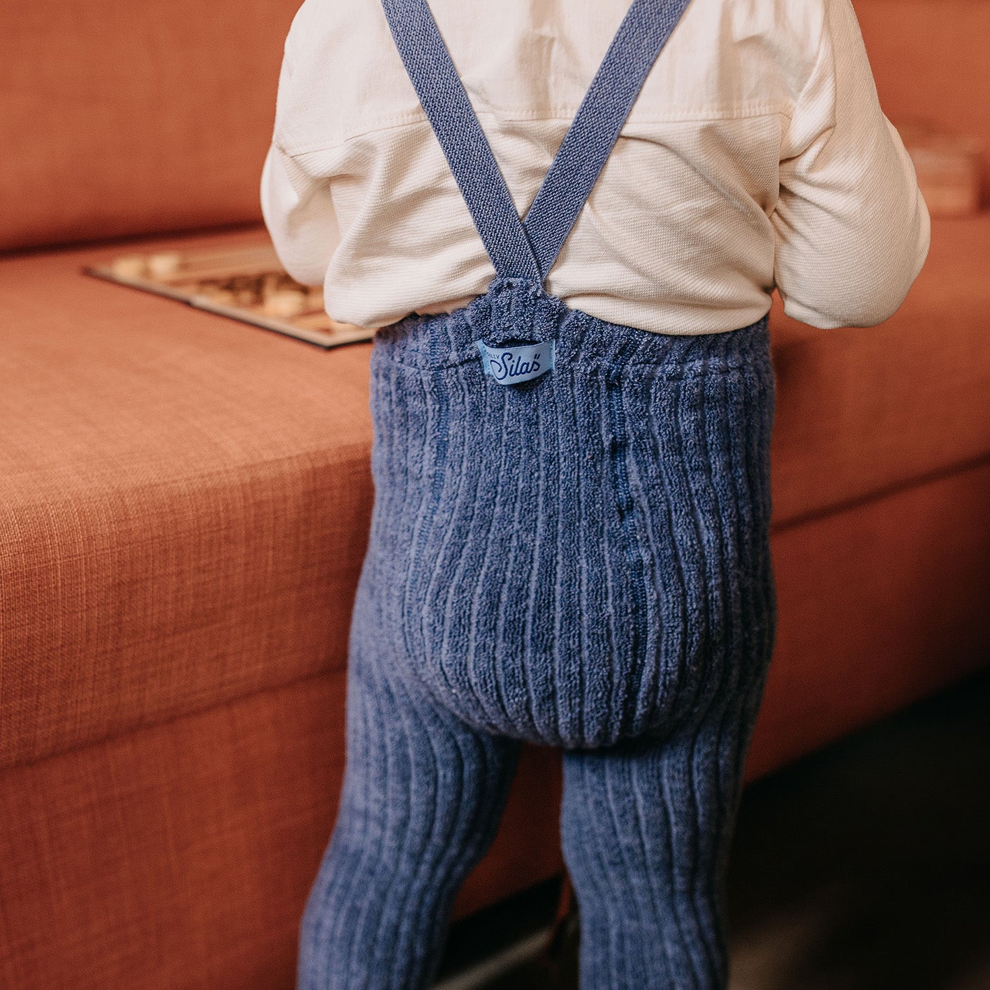 Silly Silas - Granny Teddy Footless 復古泰迪吊帶褲 <Steel Blue>