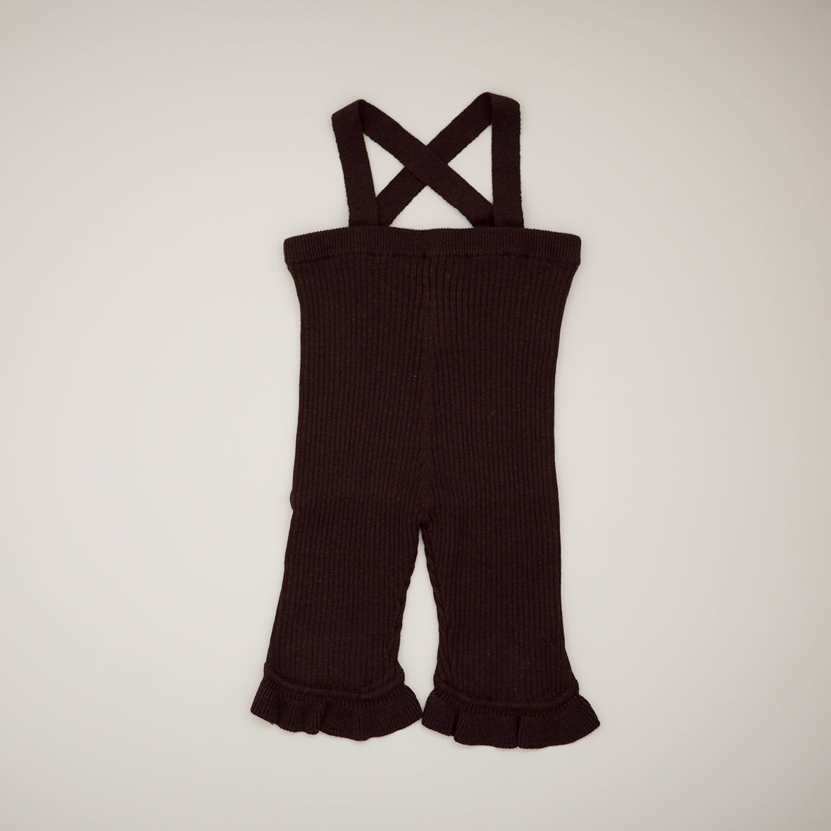 süß - Frilled Knit Unitard<BROWN>