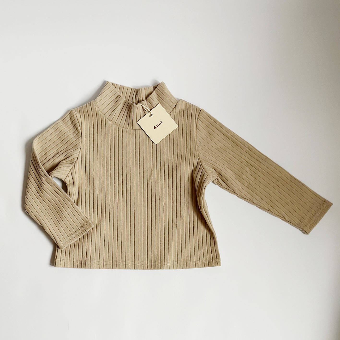 【30%OFF】&pal - Lib turtle tops<beige>