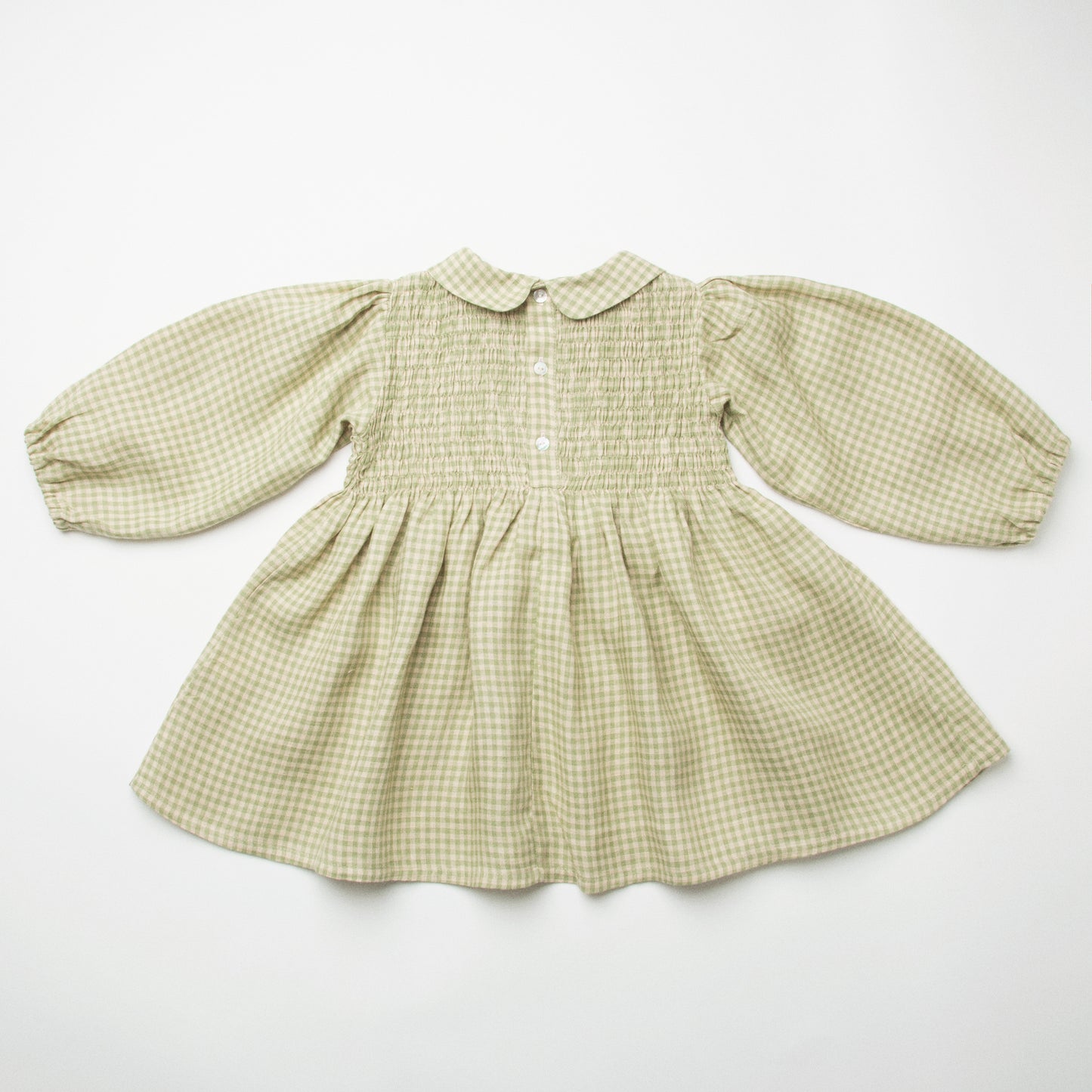 【30%OFF】Nellie Quats - Draughts Dress <Pistachio Mini Check Linen>