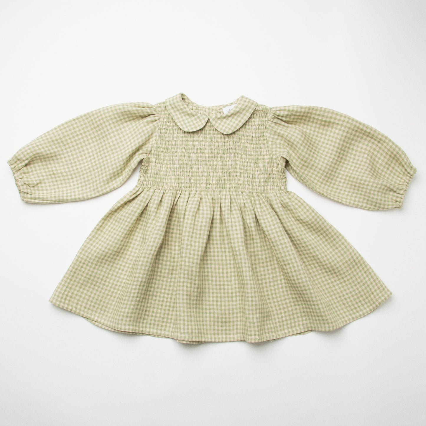 【30%OFF】Nellie Quats - Draughts Dress <Pistachio Mini Check Linen>