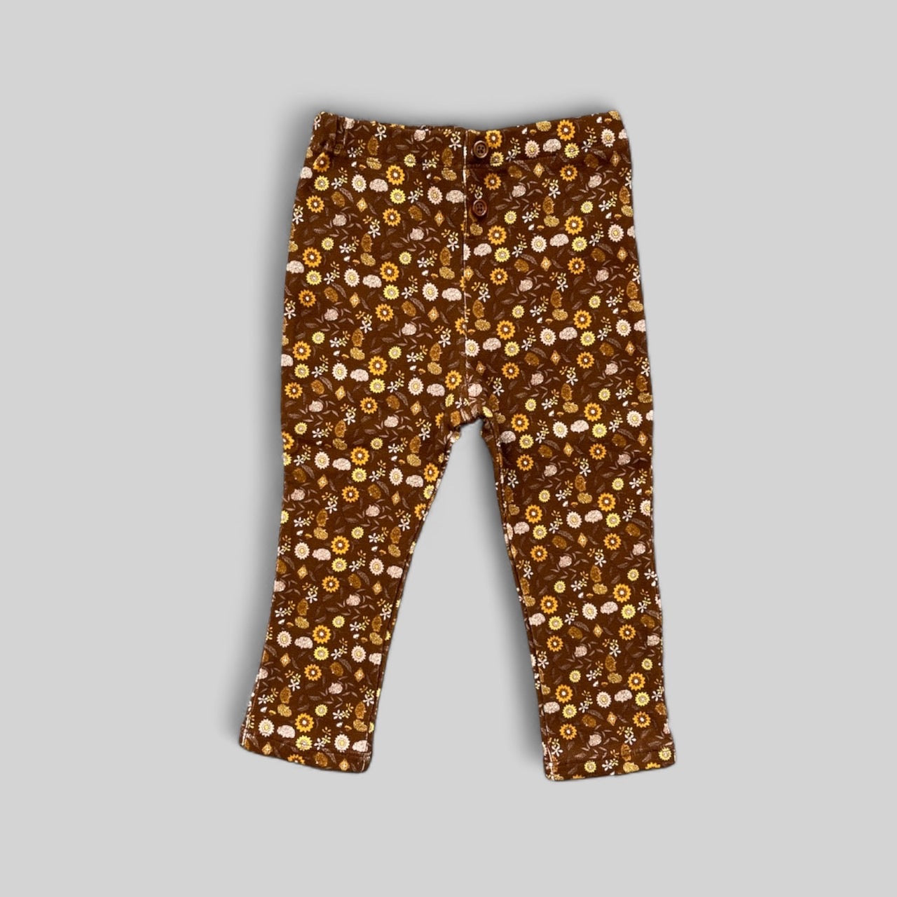 【30%OFF】【預購】&pal - floral pattern leggings<brown>