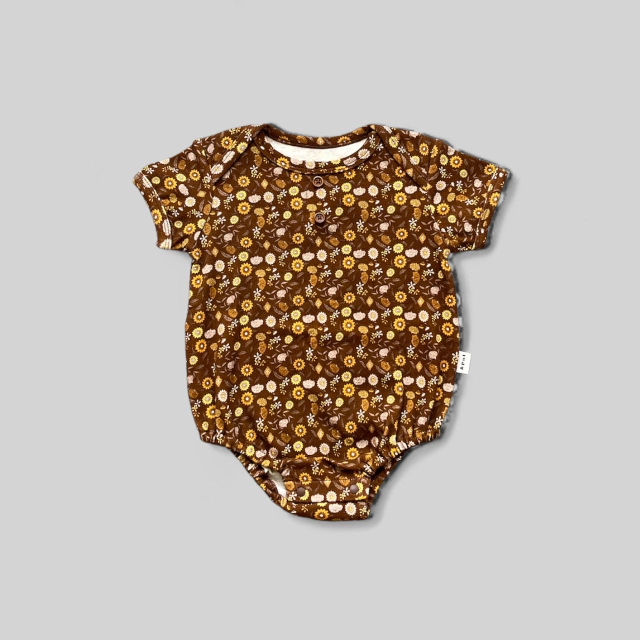 &pal - floral pattern rompers<brown>