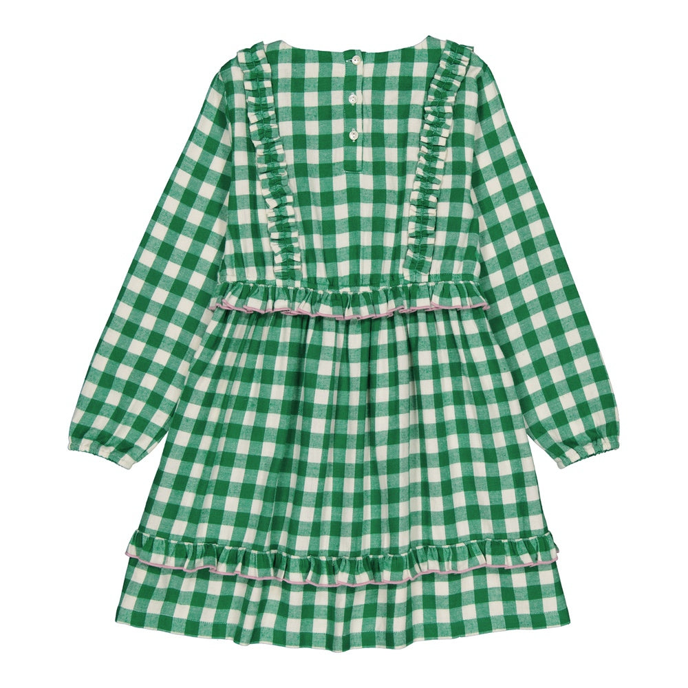 hello Simone - Florence dress<Check Green>
