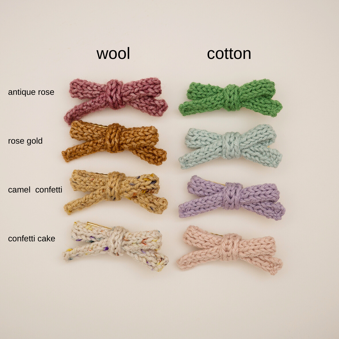 日本手工 - little 蝴蝶結髮夾<wool>