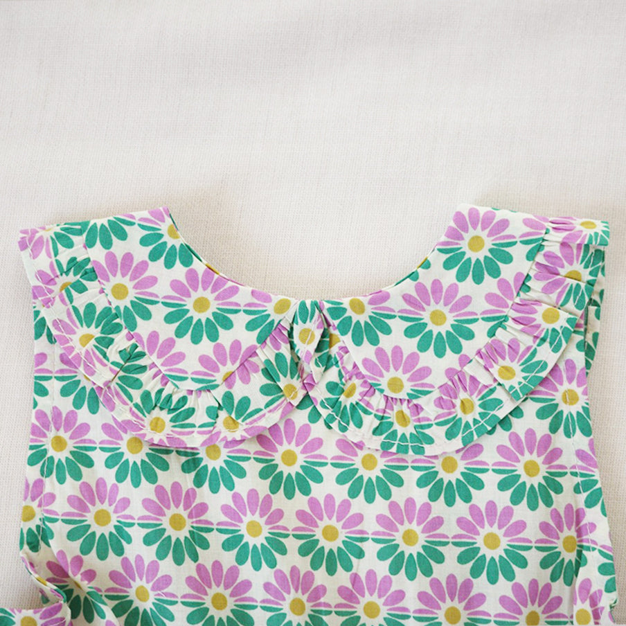 【30%OFF】&pal - flower print nosleeve shirt<pink>