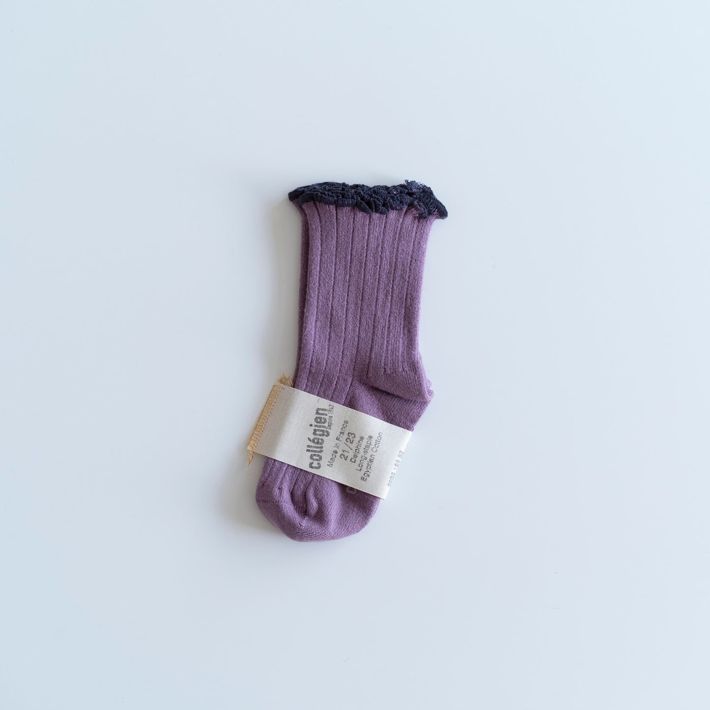 restock【預購】collegien - Delphine - 滾邊羅紋襪 <紫藤花>