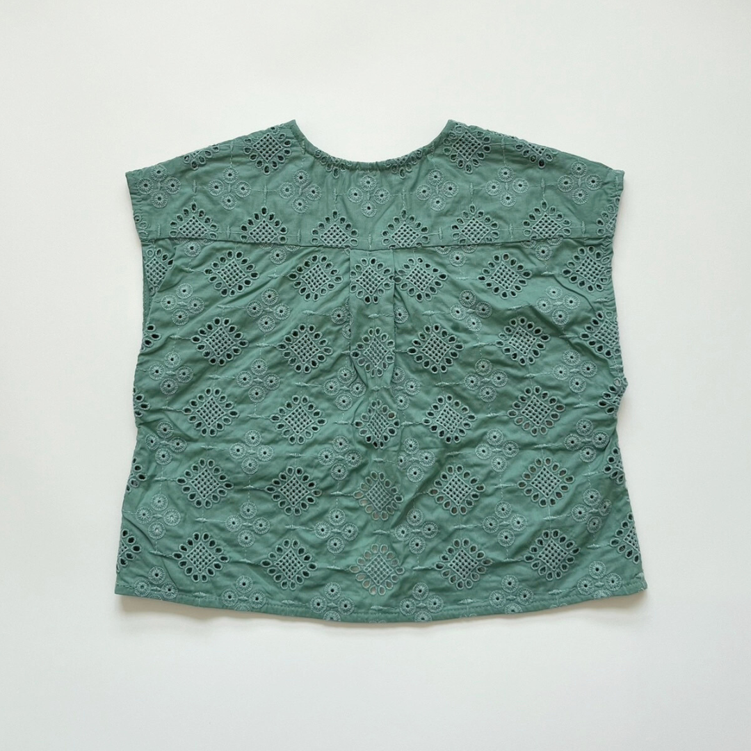 &pal - embroidery lace double ribbon gilet＜mint＞