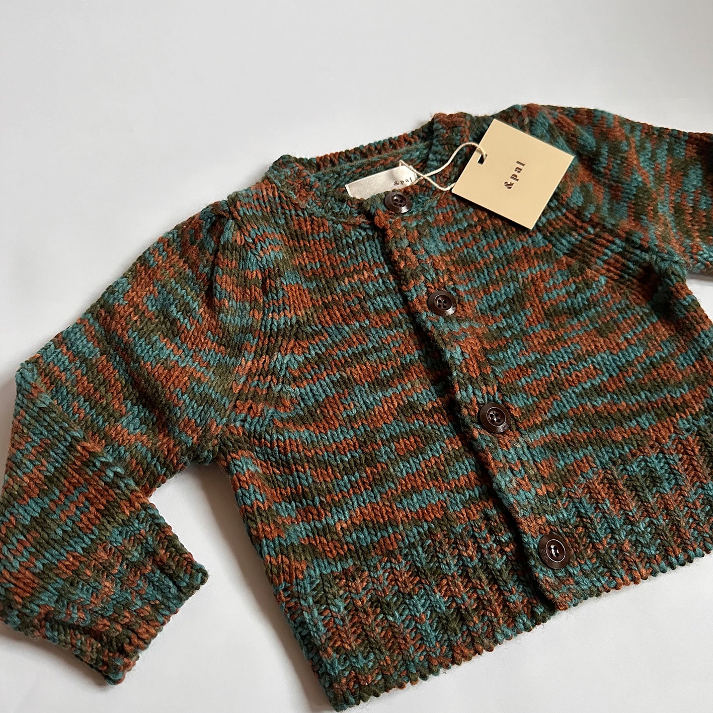 【30%OFF】&pal - mix knit cardigan＜khaki＞