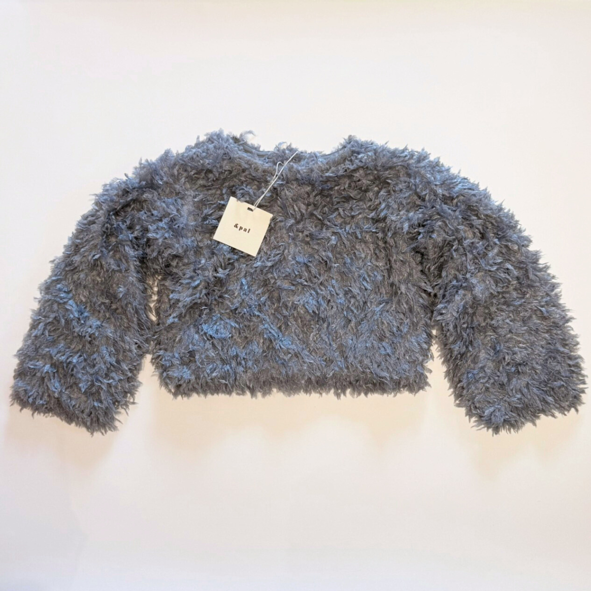 &pal - fluffy feather cardigan 2WAY＜blue＞
